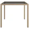 vidaXL Gartentisch 90x90x75 cm Gehärtetes Glas Poly Rattan Produktbild-Vorschau 5
