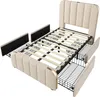 A disassembled bed frame with a slatted base and storage drawers, shown against a white background. Náhľad obrázku produktu