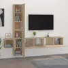 vidaXL 5 tlg. TV Schrank Set Sonoma Eiche Holzwerkstoff - Produktbild-Vorschau 4