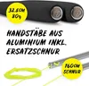 Close-up of a diabolo set with text overlays highlighting features. Produktbild-Vorschau