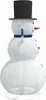 A white wireframe snowman decoration with a black top hat, blue scarf, and orange nose. Náhled obrázku produktu
