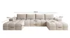 Moebelfest Lusso Ecksofa U-Form Couch Creme Teddy-Bouclé - Produktbild-Vorschau 4