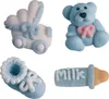 Zuckerfiguren für Taufe & Babyparty | blau mit Streudeko Produktbild-Vorschau 4
