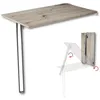 Wandklapptisch mit Tischbein Schreibtisch Tischplatte 80x50 Produktbild-Vorschau 1