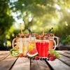 Relaxdays Trinkgläser 4er Set, Getränkebecher mit Deckel & Produktbild-Vorschau 2