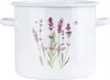 A white enamel pot with a lavender design. Náhľad obrázku produktu