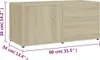 TV skříňka Sonoma dub 80x34x36 cm odvozený výrobek ze dřeva Náhled obrázku produktu 10