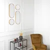 Howhomely | Set di 4 specchi ovali dorati - Colore oro - Anteprima dell’immagine prodotto 2