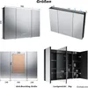SONNI Armadio a specchio a tre ante 90x65x13cm con Anteprima dell’immagine prodotto 14