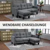 HOMCOM Ecksofa Couch mit Umkehrbar Chaiselongue Sofa L Form Produktbild-Vorschau 6
