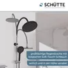 A shower set with a rain showerhead and a handheld showerhead, displayed against a white wall. Produktbild-Vorschau