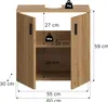 Waschbeckenunterschrank "Livia" in Artisan Eiche Badezimmer Produktbild-Vorschau 11