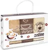 Handtuchset 3 Stück 30x50 cm Stickerei Küchentuch Coffee Produktbild-Vorschau 1