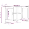 vidaXL Sideboard Artisan-Eiche 120x30,5x70 cm Holzwerkstoff Produktbild-Vorschau 8