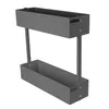 A two-tier gray metal organizer with rectangular bins. Produktbild-Vorschau
