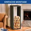 DanDiBo Porta legna da ardere per interni in metallo nero Anteprima dell’immagine prodotto 5