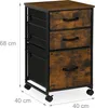 Relaxdays Rollcontainer, 3 Schubladen, Hängeregister, Produktbild-Vorschau 4