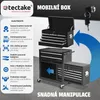 Vozík na nářadí s 10 přihrádkami - černý Náhled obrázku produktu 3