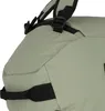 A close-up view of a green duffel bag with black straps and buckles. Produktbild-Vorschau