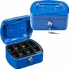 Idena Geldkassette 6" 155x120x90mm, blau - Metall, 8 Fächer Produktbild-Vorschau 1