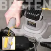 A person's hand is holding the handle of an electric mixer. An inset shows a close-up of the trigger mechanism. Náhled obrázku produktu