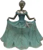 Vogeltränke Gartenfigur Mädchen Blütenkleid Deko Polyresin Produktbild-Vorschau 4