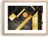 Gerahmtes Poster - Rahmen in heller Eiche - Golden Schwarz Produktbild-Vorschau 1