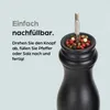 Salz und Pfeffermühle Holz Akazien Schwarz - 22 cm - Produktbild-Vorschau 6