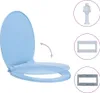 vidaXL Toaletní sedátko s měkkým zavíráním Blue Oval Náhled obrázku produktu 1