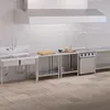 Tisch, zentrale Stahlarbeitsplatte mit Ablage 60 x 60 cm Produktbild-Vorschau 5