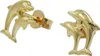 Ohrstecker Ohrring 10x7mm Delfin-Pärchen matt-glänzend 9Kt Produktbild-Vorschau 1