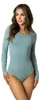 Alkato Damen Langarm Body Baumwolle Bodysuit mit Produktbild-Vorschau 1