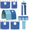vidaXL Závesy pre podkrovnú posteľ s tunelom a vežou Blue Náhľad obrázku produktu 3