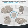 A collage of images showing a toilet seat with a 'HOME' design from different angles. Produktbild-Vorschau