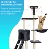 Katzen Kratzbaum Simba 142 cm groß Dunkelgrau - Deluxe Produktbild-Vorschau 5
