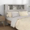 The Living Store Kopfteil mit Ablagen Betongrau Produktbild-Vorschau 1