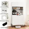 Mobile da cucina COSTWAY, mobile buffet, mobile alto con Anteprima dell’immagine prodotto 8