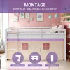 Homestyle4u Hochbett 90x200 Vorhang lila peach Kinderbett Produktbild-Vorschau 4