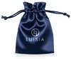 LUISIA® Halb Creolen Ohrstecker "Mia" mit Blüten | Hellblau Produktbild-Vorschau 8