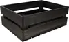 A dark wooden crate is shown against a white background. Produktbild-Vorschau