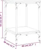 Couchtisch Braun Eichen-Optik 40x40x55 cm Holzwerkstoff Produktbild-Vorschau 7