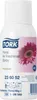 A white bottle of Tork Floral Air Freshener Spray with a pink flower on the label. Produktbild-Vorschau