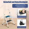 LARS360 Metall Leiter 2 Stufen Klappleiter Tritthocker Produktbild-Vorschau 6