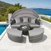 Bain de soleil rond modulable SANTORIN - gris Voir les images du produit 9