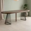 MENZZO Table ronde extensible Grivery Bois Noisette pieds Voir les images du produit 2