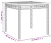 vidaXL Zahradní stůl černý 80x80x75 cm polyratan akáciové Náhled obrázku produktu 8