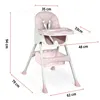 Ricokids Sedia per allattamento con tavolo Milo rosa Anteprima dell’immagine prodotto 4