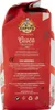 The back of a red flour bag with white and red striped accents and text. Podgląd zdjęcia produktu