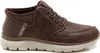 A side view of a brown Skechers slip-in winter boot. Náhled obrázku produktu