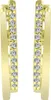 585/- Gold Klapp-Creolen, Zirkoniabesatz, Gelbgold, 14 Produktbild-Vorschau 3